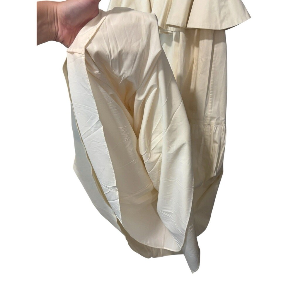 Hunter Bell Ivory Square Neck Puff Sleeve Backless Maxi Dress - Picture 12 of 12